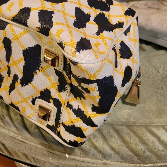 L.A.M.B. by Gwen Stefani White Leopard Handbag #397 - Picture 12 of 17